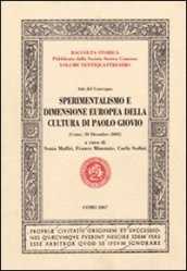 Sperimentalismo e dimensione europea della cultura di Paolo Giovio