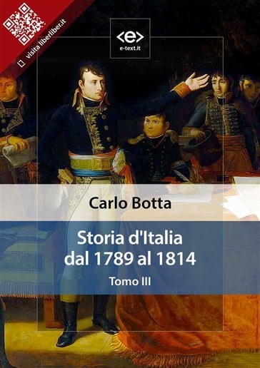 Storia d'Italia dal 1789 al 1814. Tomo III