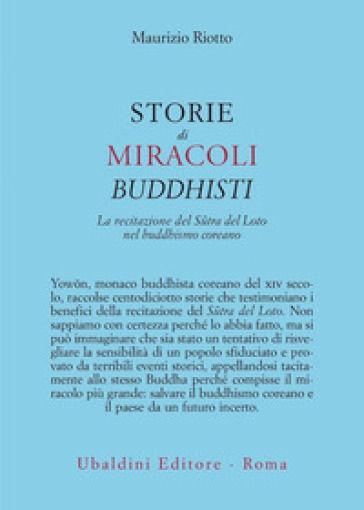 Storie di miracoli buddhisti. La recitazione del Sutra del Loto nel buddhismo coreano