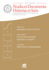 Studia et documenta historiae et iuris (2017). 83.