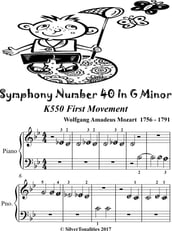 Symphony Number 40 in G Minor K550 First Movement Beginner Piano Sheet Music
