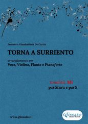 Torna a Surriento - Voce, Violino, Flauto e Pianoforte (partitura e parti)