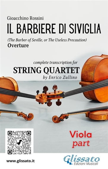 Viola part of "Il Barbiere di Siviglia" for String Quartet