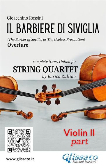 Violin II part of "Il Barbiere di Siviglia" for String Quartet