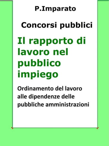 Il rapporto di lavoro nel pubblico impiego